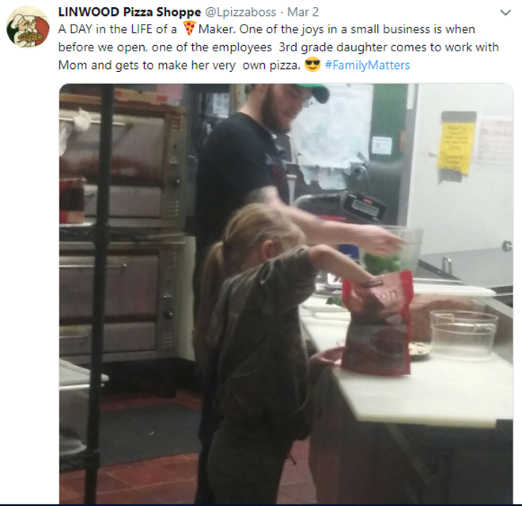 Linwood Pizza, Pizza is for Families!